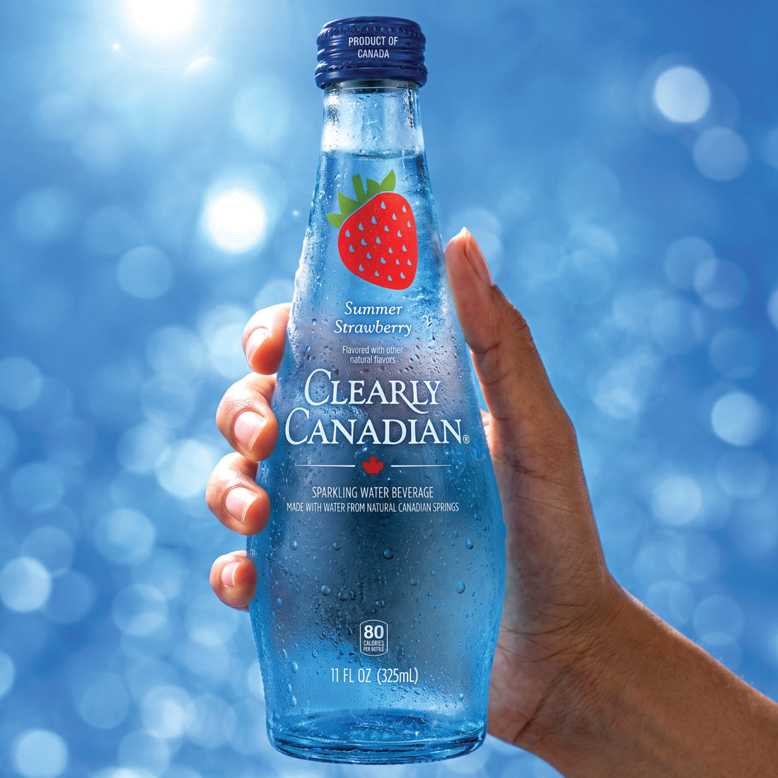 Summer Strawberry bottle in hand