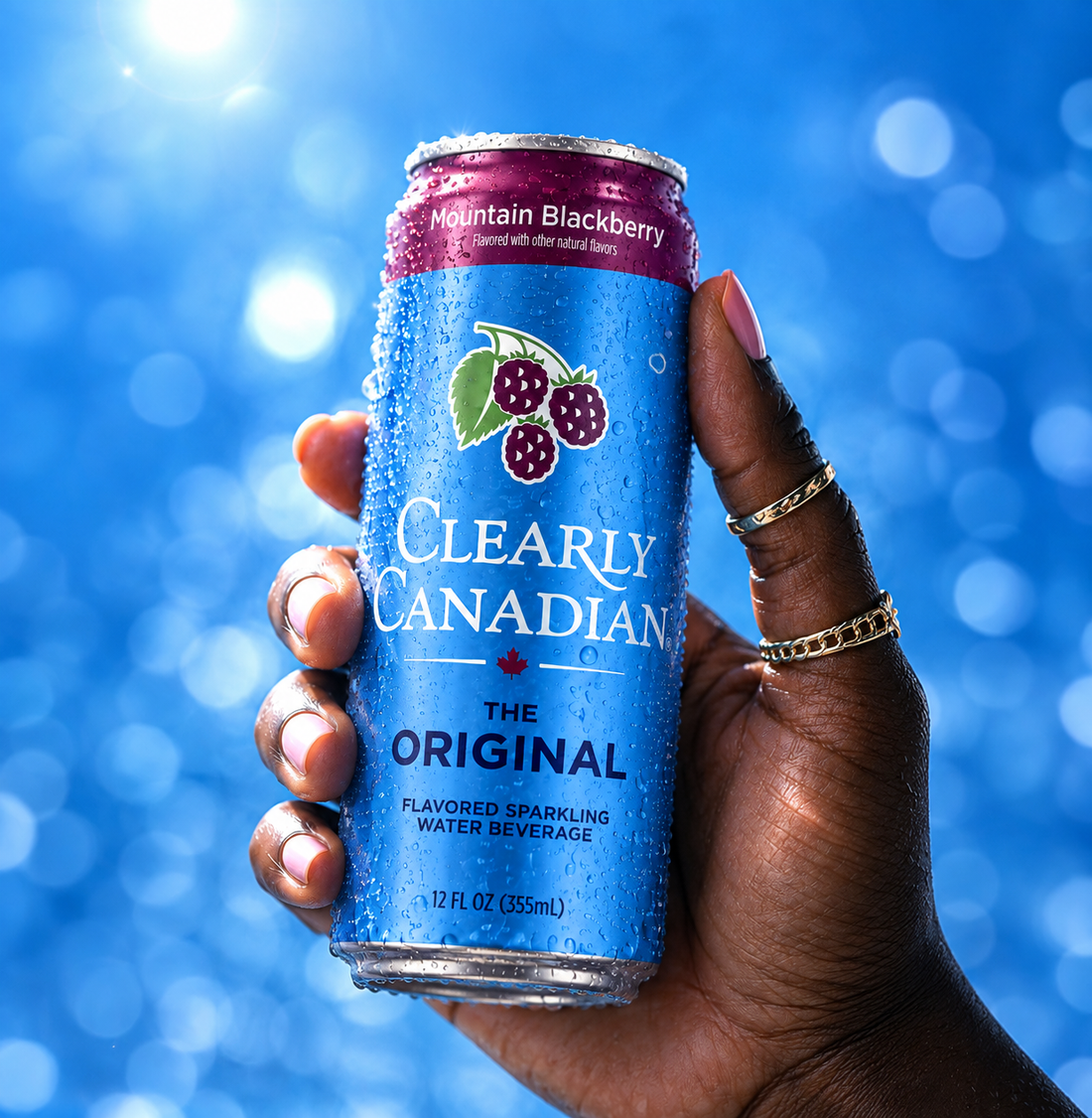 Mountain Blackberry can in hand