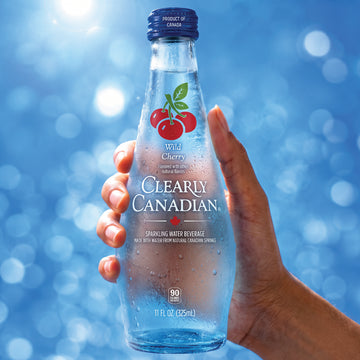 Wild Cherry bottle in hand