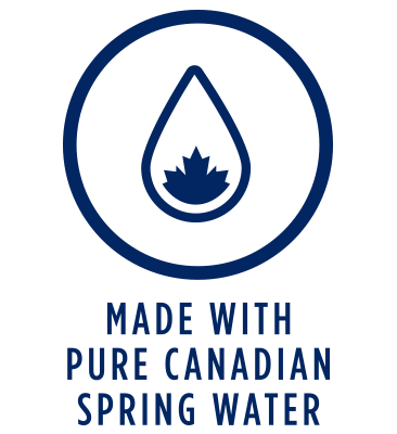 Made with pure Canadian spring water