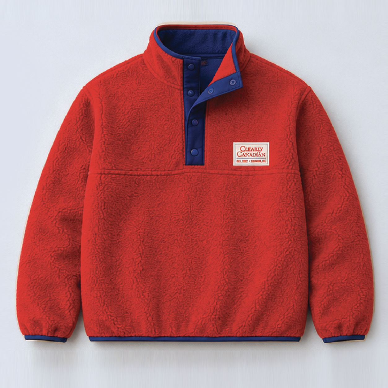 Clearly Canadian red fleece pullover