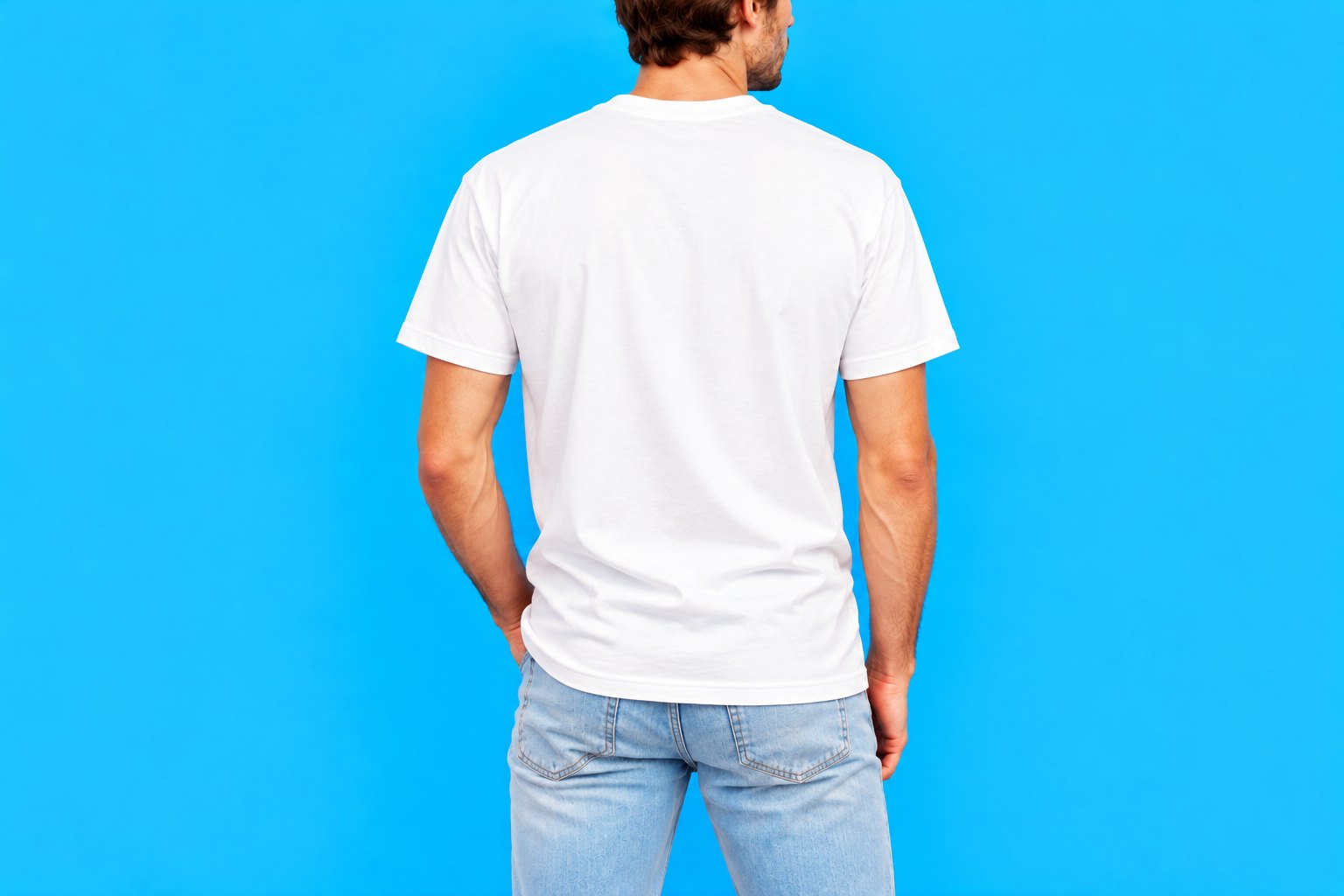 White tee, back