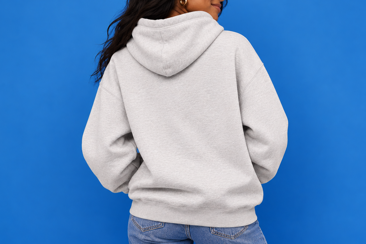 Grey Clearly Canadian hoodie, back