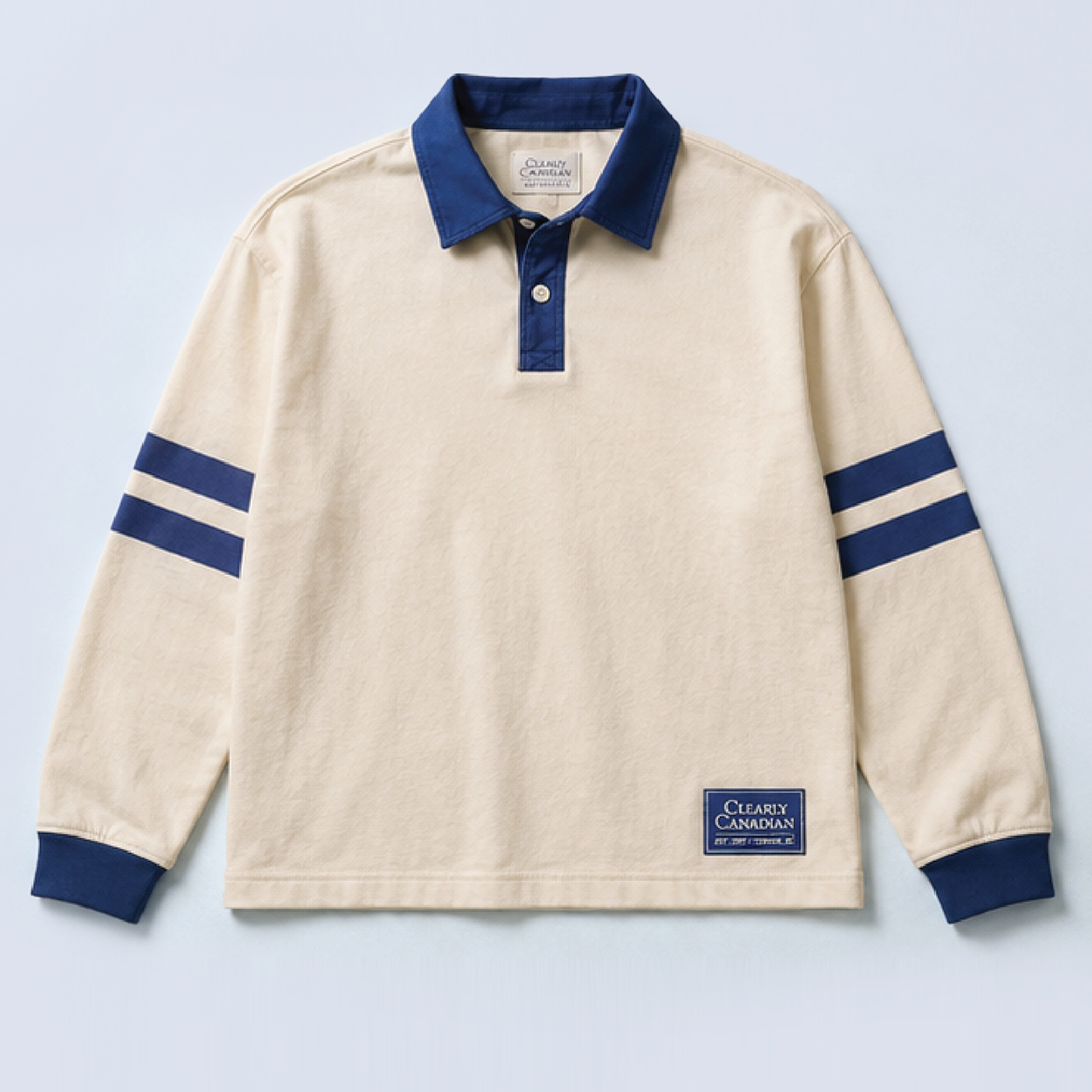 Clearly Canadian cream rugby, front