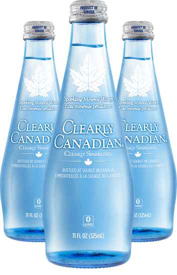 Clearly Canadian Sparkling Mineral Water - Three Bottles 325ml