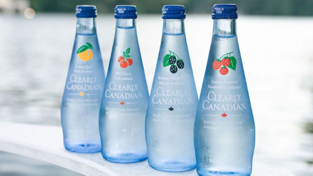 Clearly Canadian - Four 325ml Bottles of All Four Flavours in a Row